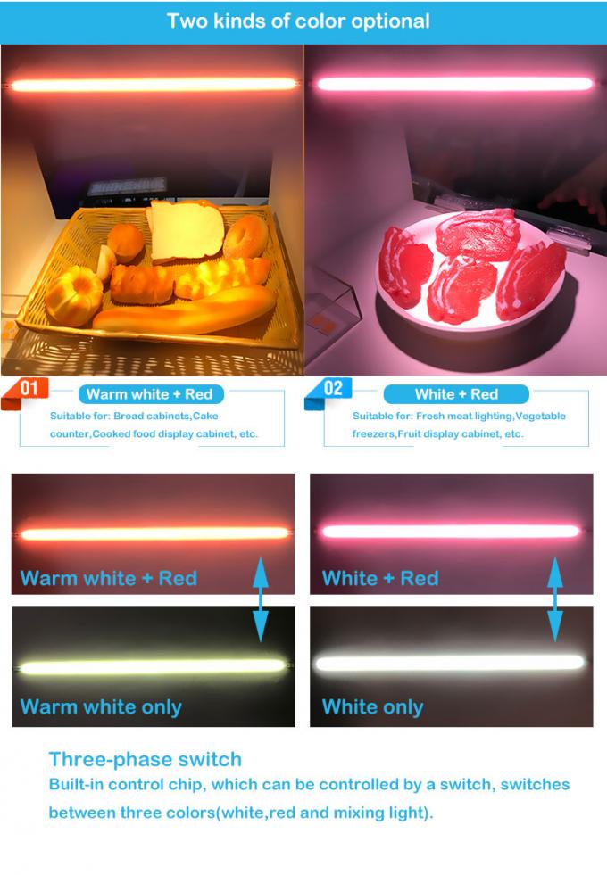 pabrik cina profesional 220 v dipimpin cahaya segar segar cahaya untuk supermarket daging segar dipimpin pencahayaan kasus