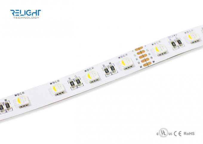 24V RGBW 5050 RGB LED Strip Daya Tinggi Fleksibel CE / ROHS / UL Standar