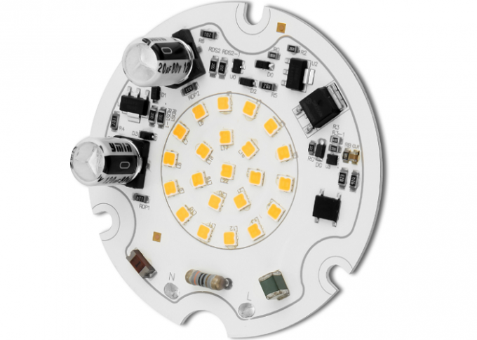 AC 120V Round Module Down Light dan Ceiling ALUMINIUM bahan PCB warna putih 70mm 9W 120 Beam-angle